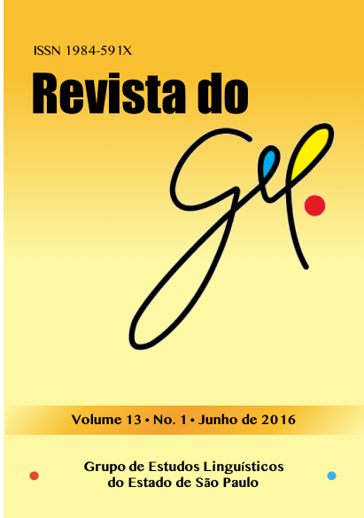 					Ver Vol. 13 Núm. 1 (2016): Revista do GEL
				