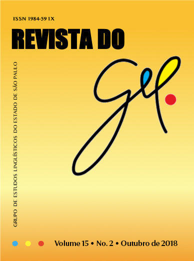 					View Vol. 15 No. 2 (2018): Revista do GEL
				